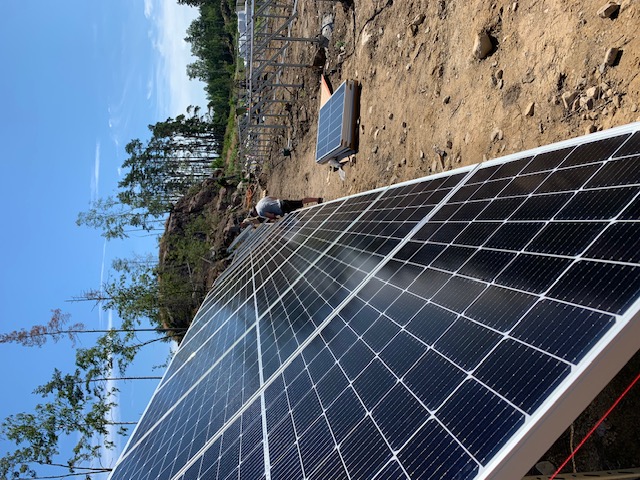 On-site installation of utility-scale PV modules